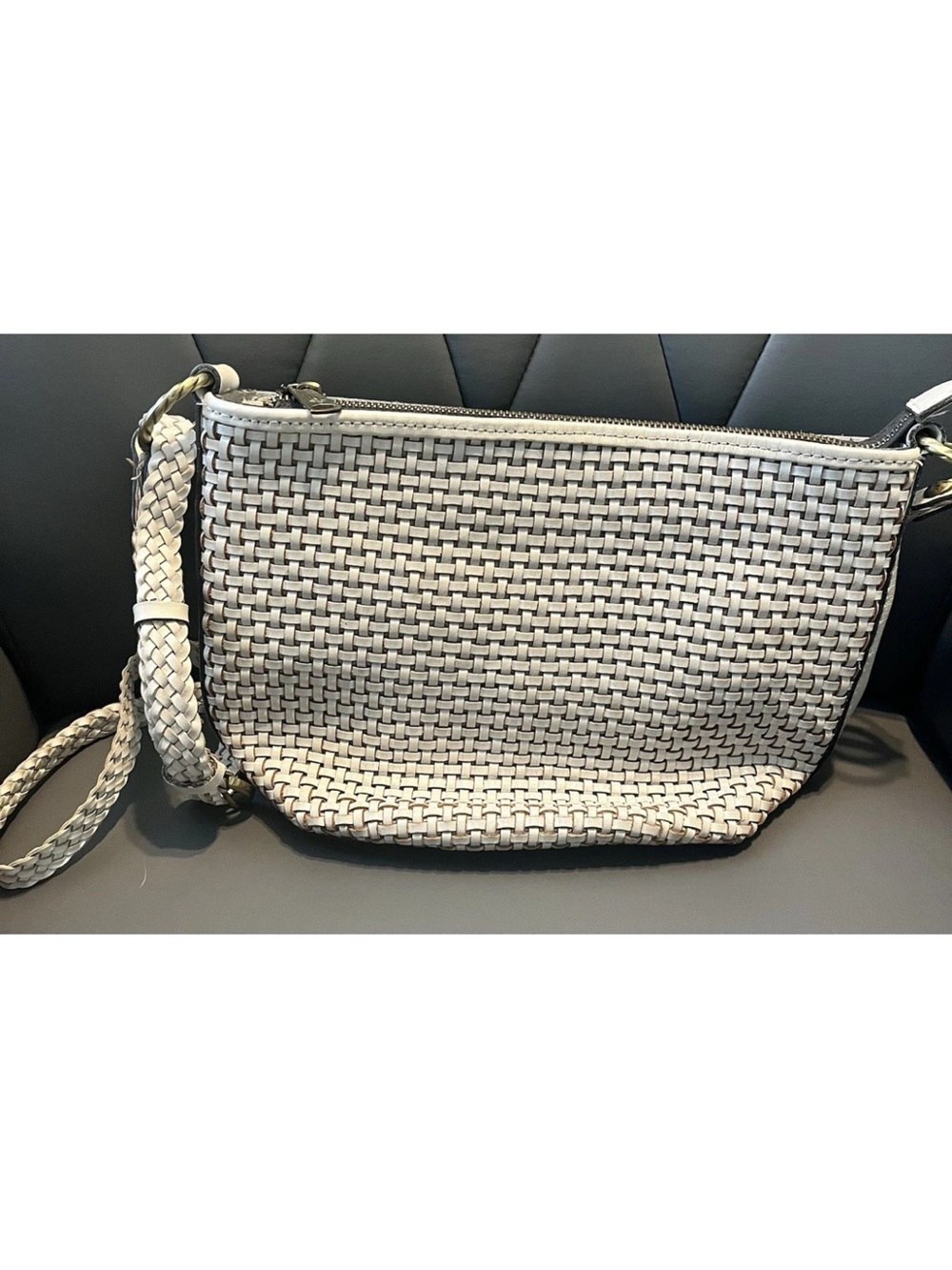Patricia Nash White Woven Crossbody Handbag
